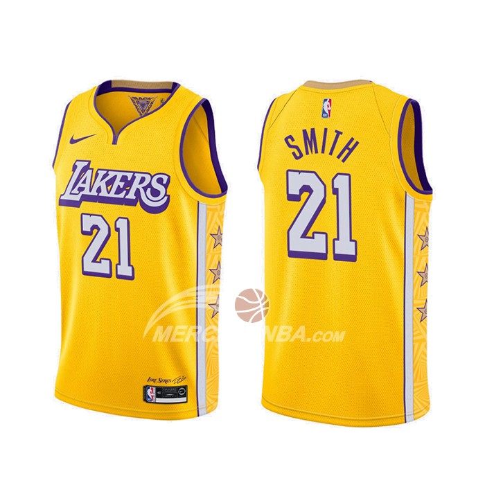 Maglia Los Angeles Lakers J.r. Smith Citta 2020 Giallo